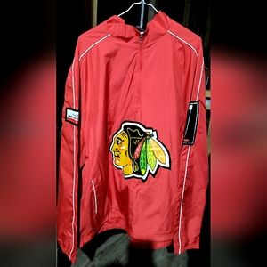 NEW Chicago Blackhawks Rain Jacket/Wind Breaker! Champion. 2XL, Men. Unisex